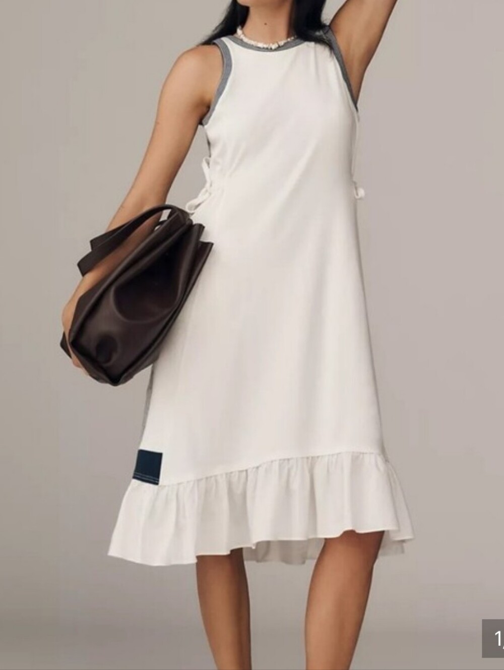 NWT Anthropologie Daily Practice Pleated Midi Tank Dress